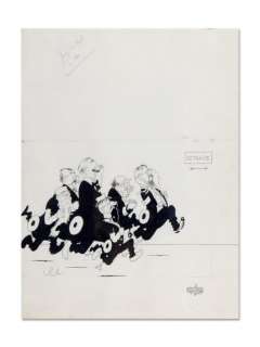 Dubout | MESSIEURS LES RONDS DE CUIR Encre de chine pour une illustration | Coutau Bégarie