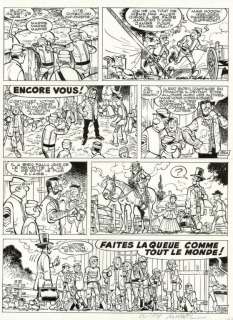 Lambil. Planche originale Tuniques bleues | BDEnchères