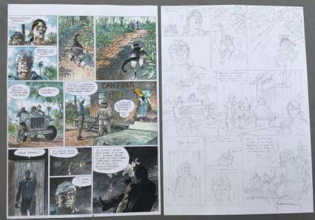 Bernard Prince - Planche originale crayonnés - Bernard Prince T18 - Menace Sur le Fleuve  - (2010) | Catawiki