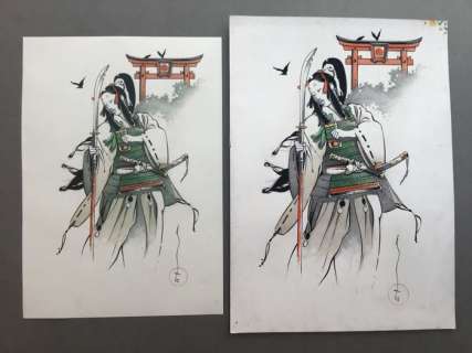 Kogaratsu - Planche originale (p.15)  en couleur - Portfolio Â« Fugu Éditions Â»  - (2017) | Catawiki