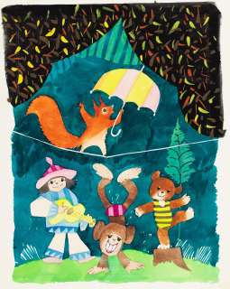 Zbigniew Rychlicki (1922 - 1989) | Zbigniew Rychlicki | "Gromadka Misia Uszatka", ilustracja, 1963 | Desa Unicum