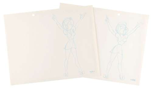 A Pair of "Coal Black and de Sebben Dwarfs" Drawings. | Van Eaton Galleries