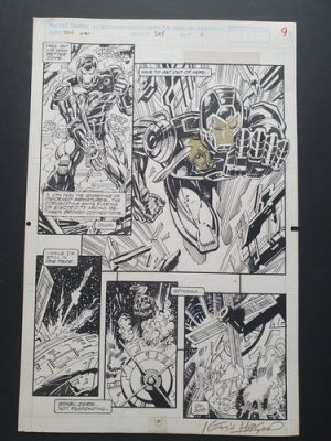 IRON MAN # 295 PAGE 9 ORIGINAL ARTWORK SIGNED BY KEVIN HOPGOOD | eBay Europe