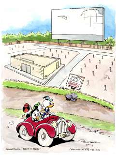 DONALD DUCK & NEPHEWS "DRIVE-IN DUCK" ORIGINAL ART BY PATRICK BLOCK. | Hake’s