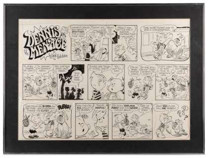 KETCHAM, Hank. Dennis the Menace Sunday Comic Strip Origina... | Potter & Potter