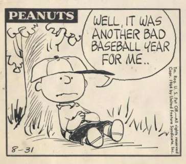 157: Schulz Peanuts daily 8/31/64 original comic art | Russ Cochran