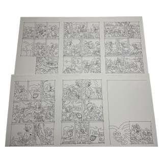 Addanac City Vintage Origional Animation Comic Art Story Board Lot Of 6 | misc / divers