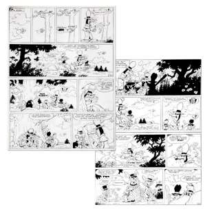 Macherot | Sibylline, planches n°15 et n°16 Ã  l’encre de C… | Banque Dessinée