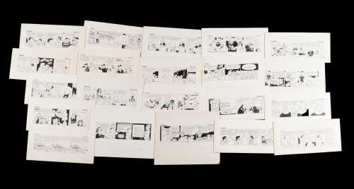 COLLECTION OF CRAKBAKS HAND DRAWN COMIC STRIPS BY GUS LEVY (1924-2012) | misc / divers