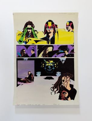 Lot 22 - Steve Sampson – Harmony: “Headcase”, Part 2, Page 20 – Judge Dredd Megazine Vol. 3 #9 (1995) | Oberon Auctions