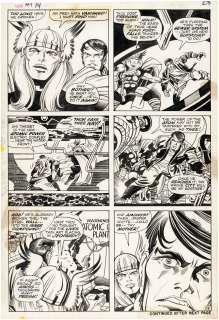 JACK KIRBY "THOR" #174 COMIC BOOK PAGE ORIGINAL ART. | Hake’s