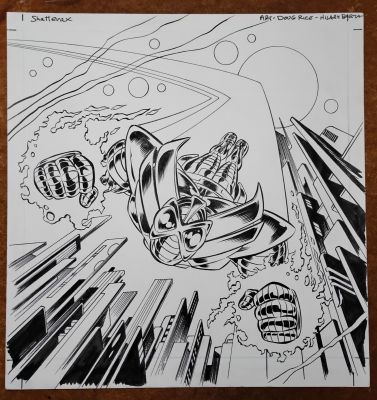 Doug Rice & Hilary Barta | Shatterax Marvel Vs Card Art | ComicArtFans Classifieds