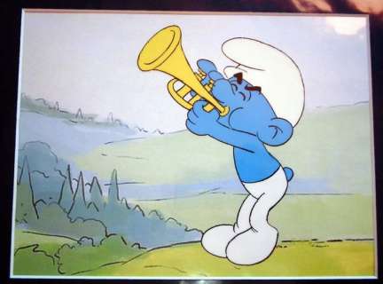 Peyo  - Original animation cel - Les Schtroumpfs - Harmony Smurf - (1981/1989) | Catawiki