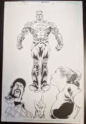 Luke Ross Action #821 Original Splash Page Art | Bedrock City Comic