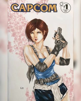 Kevin "Kvn" Pacherrez | Jill Valentine - Original Art Sketch Cover | Raremarq (Buy It Now)