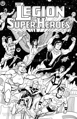 Brendon Fraim, Brian Fraim | 11X17 Legion of Super-Heroes with Logo #22 | ComicArtFans Classifieds