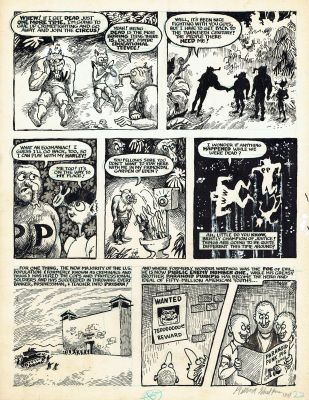 Gilbert Shelton | Wonder Wart-Hog in the Battle of the Titans | La Galerie de la Bande Dessinée