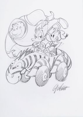 Cavazzano Giorgio - "Paperino e la voce che venne dal nulla ", 2010 | Urania Casa d’Aste