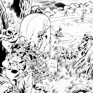 FABLES (2009): Boy Blue‘s Grave by Bill Willingham, Mark Buckingham & Andrew Pepoy (Final Splash Page)