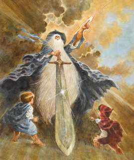 A Tom Jung original Lord of the Rings concept artwork for the one sheet poster