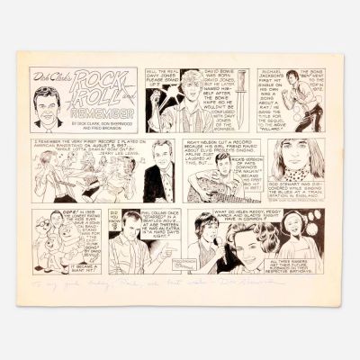 Lot 325 - Don Sherwood, Dick Clark’s Rock and Roll Remember Sunday Strip Original Art (Chicago Sun Times, 1994) | Landry Pop Auctions