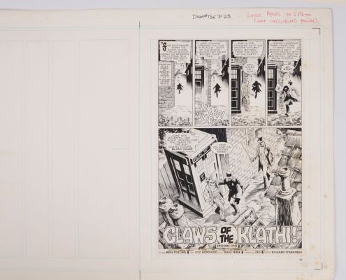 Lot 283 - Kev Hopgood & Dave Hine Doctor Who Monthly #136 Claws Of The Klathi! Printed Story Pages (Marvel UK,