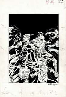 Luke McDonnell Bill Wray - Justice league of america #250 anniversary cover! (1986)