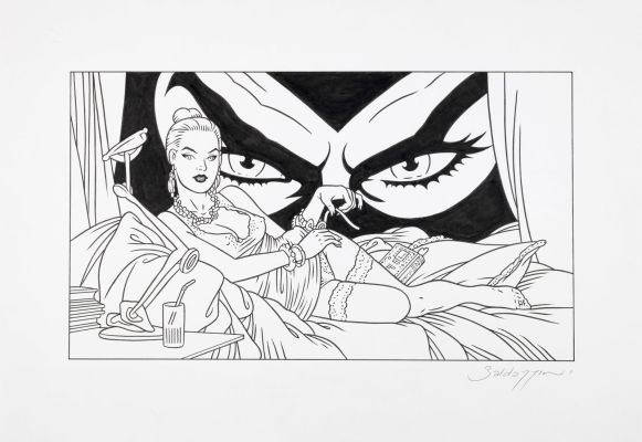 Lot 88 - Baldazzini Roberto - "Diabolik e Eva Kant", 2022 | Urania Casa d’Aste