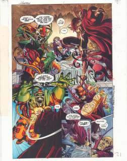 Dave Meikis, John Kalisz, Rags Morales - Hourman #1 P.21 Color Guide Art - Hourman Defeats Amazo - 1999