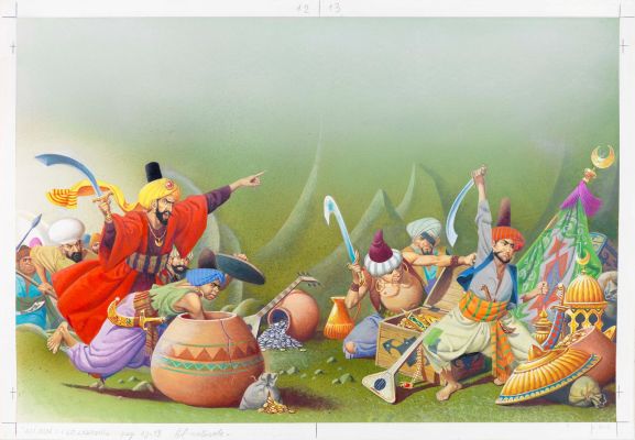 Lot 14 - Severino Baraldi - Ali Baba and the 40 Thieves | Urania Casa d’Aste