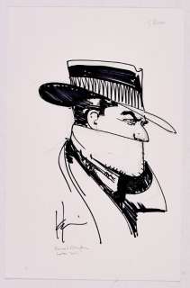 Howard Chaykin signed marker pen sketch of The Shadow from the London Comic… | Comic Book Auctions ltd