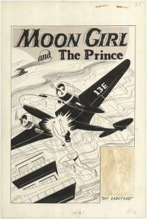 248: Moldoff Sky Sabotage 10p 1947 original comic art | Russ Cochran