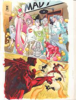 Dave Meikis, John Kalisz, Rags Morales | Hourman #25 P.21 Color Guide Art - Amazo Vs. Hourman Splash - 2001 | Anthony’s Comic Book Art