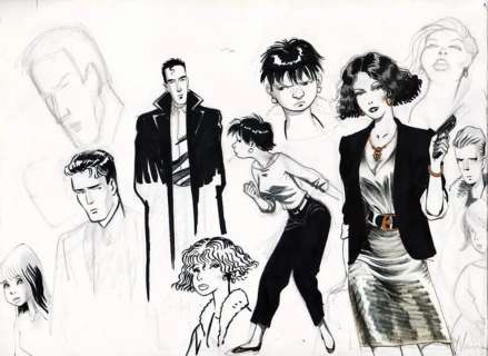 Yslaire. Page de croquis | BDEnchères