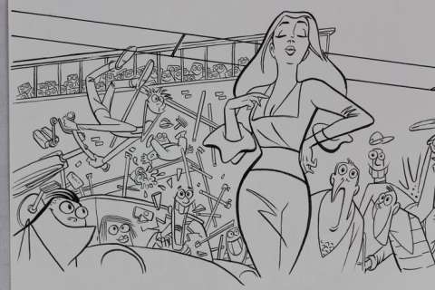 Hanco Kolk - Originele tekening - S1ngle - Oeuvre pour Swipe-Stella sur la chasse - (2016) | Catawiki