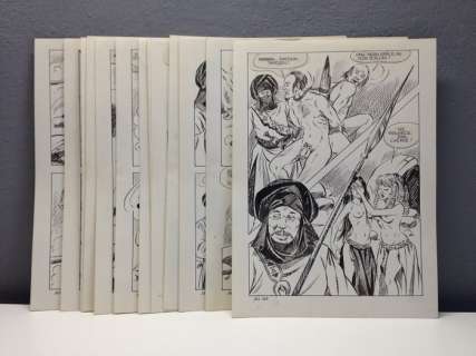 La Schiava n. 141 - 14x tavole originali (pagine finali) - Page volante - EO - (1986) | Catawiki