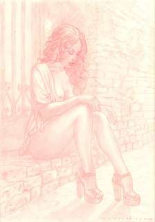 Sarah_D - De Vincentiis - illustr. originale x calendario "Linergy"  - Page volante - Calendrier 2018 mois AVRIL (2018) | Catawiki