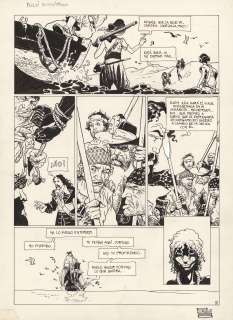 Carlos TRILLO (1943-... - Lot 274 - Fulù - Le mauvais sort Encre de Chine sur papier pour...