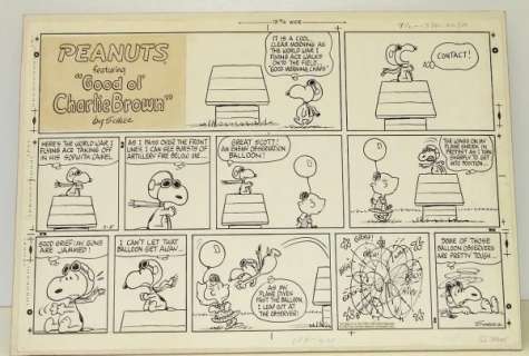 4010: CHARLES SCHULZ. SUNDAY PEANUTS PAGE. | Weiss Auctions