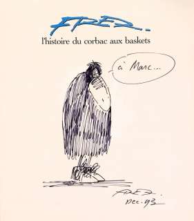 Fred - Dédicace L’histoire... | Fred - Dédicace L’histoire du corbac aux baskets -... | Arthema Auction