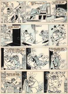 Nero 10 - De Bende van de Zwarte Kous - Page volante - O.I. couleur d’encre et de tache bleue - (1954) | Catawiki