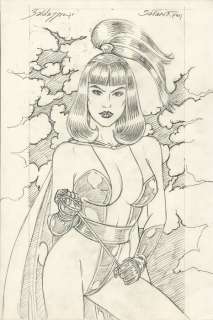 Baldazzini  - illustrazione originale "Satanik M" - Page volante | Catawiki