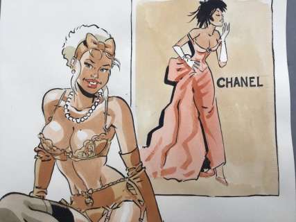 Meynet, Félix - Dessin original en couleur - Â«Â ChanelÂ Â» | Catawiki