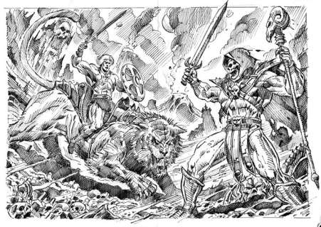 Masters of the Universe - He-Man e Skeletor - Original art - EO | Catawiki