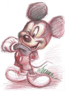 Mickey Mouse - Come On! - Original Sketch - Joan Vizcarra  - Art de crayon | Catawiki