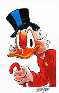 Bas Heymans - Uncle Scrooge - Colour Portrait 3 - Art préliminaire original | Catawiki