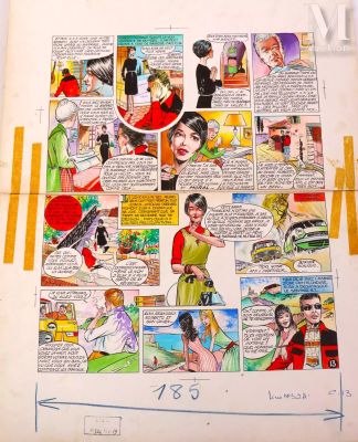 JUILLARD, Claude-Henri - Lot 470 - Planche originale couleur "Valérie et la petite sauvageonne" pl. 13,15,18