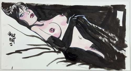 Jordi Bernet - illustraz. origin. "Clara de Noche Goodnight" - Page volante | Catawiki