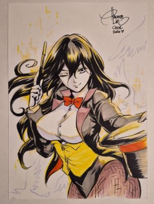 Zatanna Original Art Commission - Rachta Lin (C2E2 2020) DC Comics 8.25"x11.5"