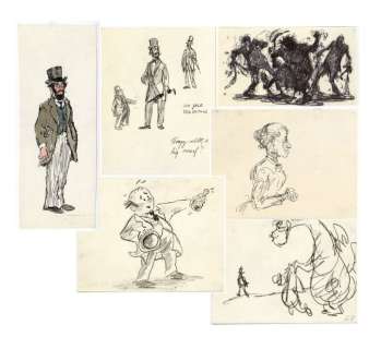 Pete’s Dragon - 6 Original production drawings - Ken Anderson - Disney Animation - (1977) | Catawiki